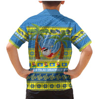 Palau Christmas Family Matching Mermaid Dress and Hawaiian Shirt Chilling Santa Ungil Kurismas - Polynesian Pride