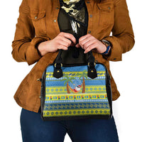 Palau Christmas Shoulder Handbag Chilling Santa Ungil Kurismas LT14 - Polynesian Pride