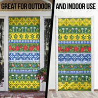Solomon Islands Christmas Door Cover The Solomons Melanesian Meri Krismas - Polynesian Pride