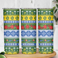 Solomon Islands Christmas Skinny Tumbler The Solomons Melanesian Meri Krismas - Polynesian Pride