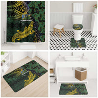 Solomon Islands Bathroom Set 677 Proud Crocodile Melanesian Pattern - Polynesian Pride