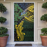 Solomon Islands Door Cover 677 Proud Crocodile Melanesian Pattern - Polynesian Pride