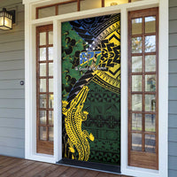 Solomon Islands Door Cover 677 Proud Crocodile Melanesian Pattern - Polynesian Pride