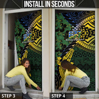 Solomon Islands Door Cover 677 Proud Crocodile Melanesian Pattern - Polynesian Pride