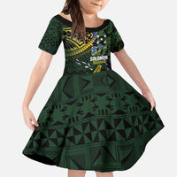 Solomon Islands Family Matching Short Sleeve Bodycon Dress and Hawaiian Shirt 677 Proud Crocodile Melanesian Pattern - Polynesian Pride