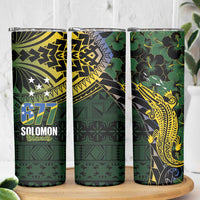 Solomon Islands Skinny Tumbler 677 Proud Crocodile Melanesian Pattern - Polynesian Pride