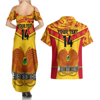 Custom Papua New Guinea Rugby Couples Matching Summer Maxi Dress and Hawaiian Shirt 2023 Go Kumuls Pacific Dynamic Style LT14 - Polynesian Pride