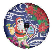 Guam Christmas Spare Tire Cover Poinsettia With Bougainvillea - Felis Pasgua!