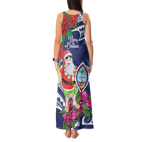 Guam Christmas Tank Maxi Dress Poinsettia With Bougainvillea - Felis Pasgua!