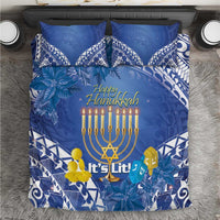 Hanukkah Jewish Festival Bedding Set It's Lit - Polynesian Pattern
