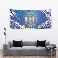 Hanukkah Jewish Festival Tapestry It's Lit - Polynesian Pattern