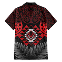 Aotearoa Kiwi Taniko Family Matching Puletasi and Hawaiian Shirt Silver Fern With Maori Koru Pattern