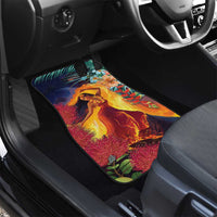 Hawaii Kilauea Big Islands Car Mats Pele Goddess With Tropical Flowers