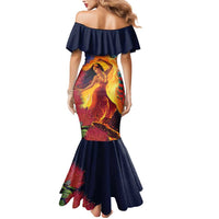 Hawaii Kilauea Big Islands Mermaid Dress Pele Goddess With Tropical Flowers LT14 - Polynesian Pride