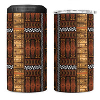 Malo e Lelei Tonga 4 in 1 Can Cooler Tumbler Tongan Ngatu Tapa Cloth - Polynesian Pride