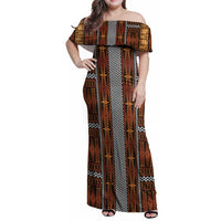 Malo e Lelei Tonga Family Matching Off Shoulder Maxi Dress and Hawaiian Shirt Tongan Ngatu Tapa Cloth - Polynesian Pride