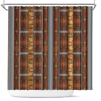 Malo e Lelei Tonga Shower Curtain Tongan Ngatu Tapa Cloth LT14 Orange - Polynesian Pride