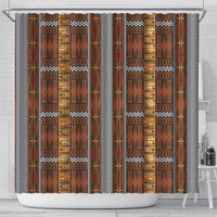Malo e Lelei Tonga Shower Curtain Tongan Ngatu Tapa Cloth LT14 - Polynesian Pride