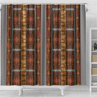 Malo e Lelei Tonga Shower Curtain Tongan Ngatu Tapa Cloth LT14 - Polynesian Pride