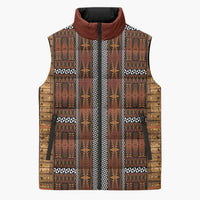 Malo e Lelei Tonga Sleeveless Puffer Jacket Tongan Ngatu Tapa Cloth - Polynesian Pride