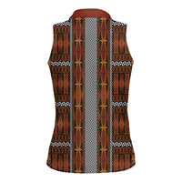 Malo e Lelei Tonga Women Sleeveless Polo Shirt Tongan Ngatu Tapa Cloth - Polynesian Pride