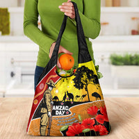 New Zealand And Australia ANZAC Day Grocery Bag Aboriginal Maori Starring Night Style LT14 - Polynesian Pride