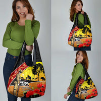 New Zealand And Australia ANZAC Day Grocery Bag Aboriginal Maori Starring Night Style LT14 - Polynesian Pride