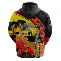 New Zealand And Australia ANZAC Day Zip Hoodie Aboriginal Maori Starring Night Style LT14 - Polynesian Pride