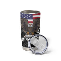 Talofa American Samoa Flag Day Tumbler Cup Bald Eagle Polynesian Tattoo LT14 - Polynesian Pride