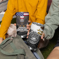 Talofa American Samoa Flag Day Tumbler Cup Bald Eagle Polynesian Tattoo LT14 - Polynesian Pride