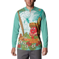 Hawaii Cinco de Mayo Button Sweatshirt Chili Pepper Hula Girl Tropical Vibes LT14 - Polynesian Pride
