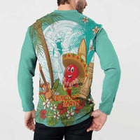 Hawaii Cinco de Mayo Button Sweatshirt Chili Pepper Hula Girl Tropical Vibes LT14 - Polynesian Pride