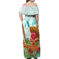 Hawaii Cinco de Mayo Family Matching Off Shoulder Maxi Dress and Hawaiian Shirt Chili Pepper Hula Girl Tropical Vibes