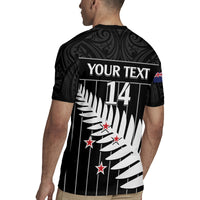 Custom New Zealand Silver Fern Cricket Rugby Jersey Aotearoa Maori Go Black Cap