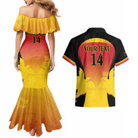 Custom Papua New Guinea Cricket Couples Matching Mermaid Dress and Hawaiian Shirt 2024 Go PNG