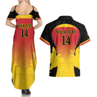 Custom Papua New Guinea Cricket Couples Matching Summer Maxi Dress and Hawaiian Shirt 2024 Go PNG