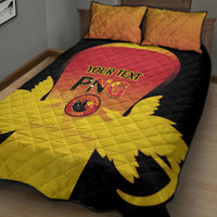 Custom Papua New Guinea Cricket Quilt Bed Set 2024 Go PNG