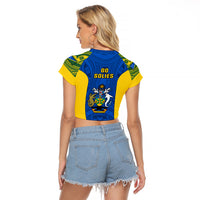 Solomon Islands Rugby Raglan Cropped T Shirt Pacific Go Solies LT14 - Polynesian Pride
