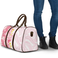 Pink Hawaii Shark Tattoo Travel Bag Puakenikeni Lei Plumeria Polynesian Pattern