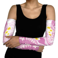 Purple Hawaii Shark Tattoo Arm Sleeves Puakenikeni Lei Plumeria Polynesian Pattern