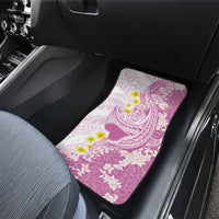 Purple Hawaii Shark Tattoo Car Mats Puakenikeni Lei Plumeria Polynesian Pattern