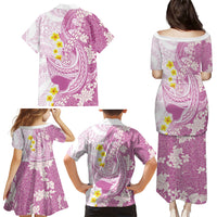 Purple Hawaii Shark Tattoo Family Matching Puletasi and Hawaiian Shirt Puakenikeni Lei Plumeria Polynesian Pattern LT14 - Polynesian Pride