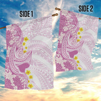 Purple Hawaii Shark Tattoo Garden Flag Puakenikeni Lei Plumeria Polynesian Pattern