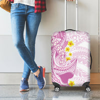 Purple Hawaii Shark Tattoo Luggage Cover Puakenikeni Lei Plumeria Polynesian Pattern LT14 - Polynesian Pride