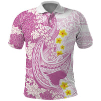 Purple Hawaii Shark Tattoo Polo Shirt Puakenikeni Lei Plumeria Polynesian Pattern LT14 Purple - Polynesian Pride