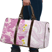 Purple Hawaii Shark Tattoo Travel Bag Puakenikeni Lei Plumeria Polynesian Pattern