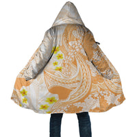 Orange Hawaii Shark Tattoo Cloak Puakenikeni Lei Plumeria Polynesian Pattern
