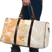 Orange Hawaii Shark Tattoo Travel Bag Puakenikeni Lei Plumeria Polynesian Pattern
