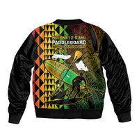 Paddle Board Hawaii Bomber Jacket Molokai 2 Oahu World Championships Kakau Pattern LT14 - Polynesian Pride