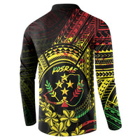 Reggae Kosrae Liberation Day Button Sweatshirt September 8 Polynesian Tattoo - Polynesian Pride